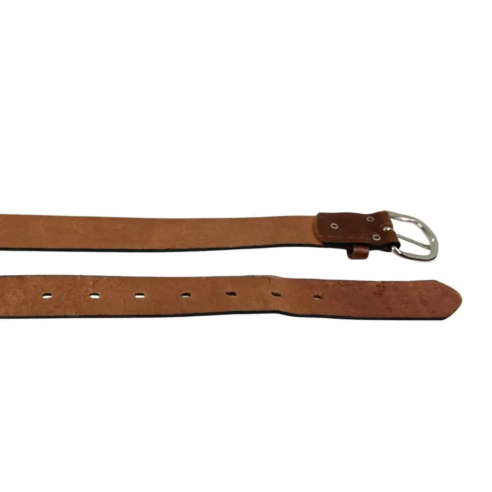 Yves FRANCE TOOLED BROWN GENUINE LEATHER 1 1/8